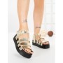 Sandale Dama cu Platforma 98-142 GOLD | VIVIRICH