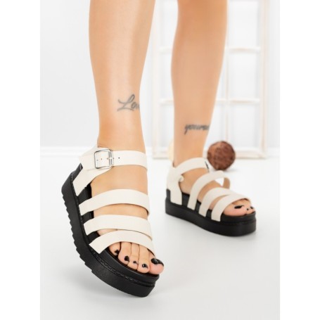 Sandale Dama cu Platforma 98-142 BEIGE | VIVIRICH
