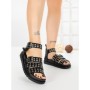 Sandale Dama cu Platforma SX-18 BLACK | VIVIRICH