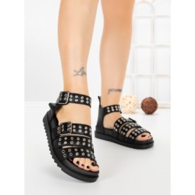 Sandale Dama cu Platforma SX-18 BLACK | VIVIRICH