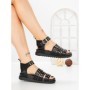 Sandale Dama cu Platforma SX-18 BLACK | VIVIRICH