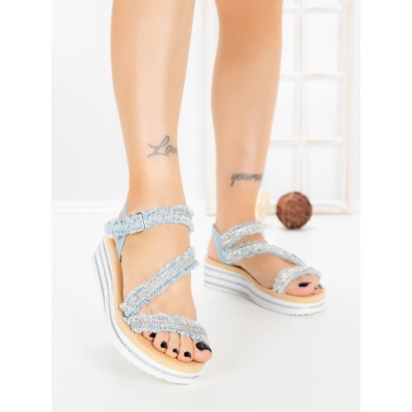 Sandale Dama cu Platforma 98-252 BLUE | VIVIRICH