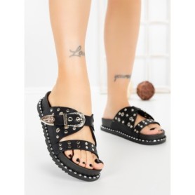 Papuci Dama cu Talpa Joasa 98-20 BLACK | VIVIRICH