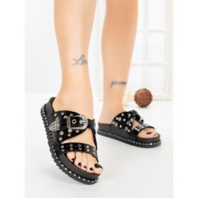Papuci Dama cu Talpa Joasa 98-19 BLACK | VIVIRICH