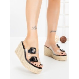 Papuci Dama cu Platforma 1-818 BLACK | VIVIRICH