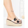 Papuci Dama cu Platforma 1-818 BLACK | VIVIRICH