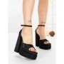 Sandale Dama cu Toc Gros si Platforma TOT-139 BLACK | L.DAY