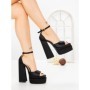 Sandale Dama cu Toc Gros si Platforma TOT-139 BLACK | L.DAY