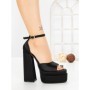 Sandale Dama cu Toc Gros si Platforma TOT-139 BLACK | L.DAY