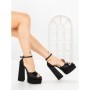Sandale Dama cu Toc Gros si Platforma TOT-139 BLACK | L.DAY