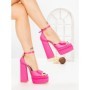 Sandale Dama cu Toc Gros si Platforma TOT-139 FUCHSIA | L.DAY