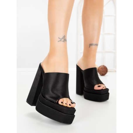 Papuci Dama cu Toc TOT-137 BLACK | L.DAY