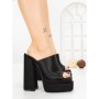 Papuci Dama cu Toc TOT-137 BLACK | L.DAY