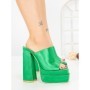 Papuci Dama cu Toc TOT-137 GREEN | L.DAY