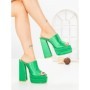 Papuci Dama cu Toc TOT-137 GREEN | L.DAY
