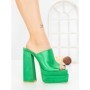Papuci Dama cu Toc TOT-137 GREEN | L.DAY