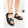 Sandale Dama cu Talpa Joasa F52 BLACK | L.DAY
