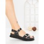 Sandale Dama cu Talpa Joasa F52 BLACK | L.DAY