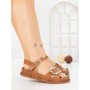 Sandale Dama cu Talpa Joasa F52 BROWN | L.DAY