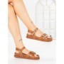 Sandale Dama cu Talpa Joasa F52 BROWN | L.DAY