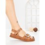 Sandale Dama cu Talpa Joasa F52 BROWN | L.DAY
