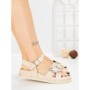 Sandale Dama cu Talpa Joasa F52 BEIGE | L.DAY