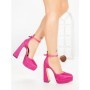 Pantofi cu Toc gros si Platforma LD-1167 FUCHSIA | L.DAY