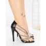 Sandale Dama cu Toc Subtire TOT-157 BLACK | L.DAY
