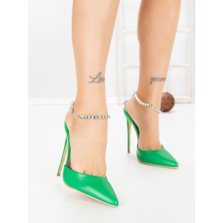Pantofi Stiletto TOT-133 GREEN | L.DAY