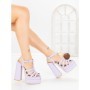 Sandale Dama cu Toc Gros si Platforma TOT-138 PURPLE | L.DAY