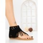 Sandale Dama cu Talpa Joasa WL642 BLACK | ABLOOM