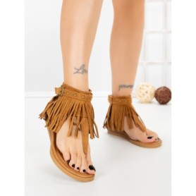 Sandale Dama cu Talpa Joasa WL642 CAMEL | ABLOOM