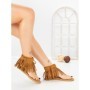Sandale Dama cu Talpa Joasa WL642 CAMEL | ABLOOM