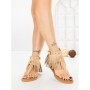 Sandale Dama cu Talpa Joasa WL642 BEIGE | ABLOOM