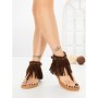 Sandale Dama cu Talpa Joasa WL642 BROWN | ABLOOM