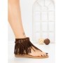Sandale Dama cu Talpa Joasa WL642 BROWN | ABLOOM