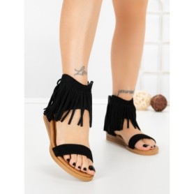 Sandale Dama cu Talpa Joasa WL641 BLACK | ABLOOM