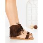 Sandale Dama cu Talpa Joasa WL641 BROWN | ABLOOM