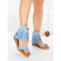 Sandale Dama cu Talpa Joasa WL641 BLEU | ABLOOM