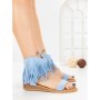 Sandale Dama cu Talpa Joasa WL641 BLEU | ABLOOM