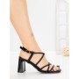 Sandale Dama cu Toc Gros S-132 BLACK | ABLOOM