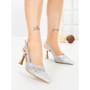 Pantofi Stiletto A7636-3 SILVER | ABLOOM