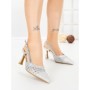 Pantofi Stiletto A7636-3 SILVER | ABLOOM