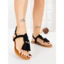 Sandale Dama cu Talpa Joasa WL650 BLACK | ABLOOM