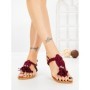 Sandale Dama cu Talpa Joasa WL650 WINE | ABLOOM