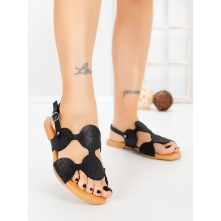 Sandale Dama cu Talpa Joasa SY1141 BLACK | ABLOOM
