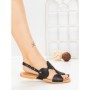 Sandale Dama cu Talpa Joasa SY1141 BLACK | ABLOOM
