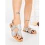 Sandale Dama cu Talpa Joasa SY1141 SILVER | ABLOOM