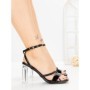 Sandale Dama cu Toc Gros S-120 BLACK | ABLOOM