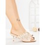 Papuci Dama cu Toc Subtire L6-95-2 BEIGE | ABLOOM